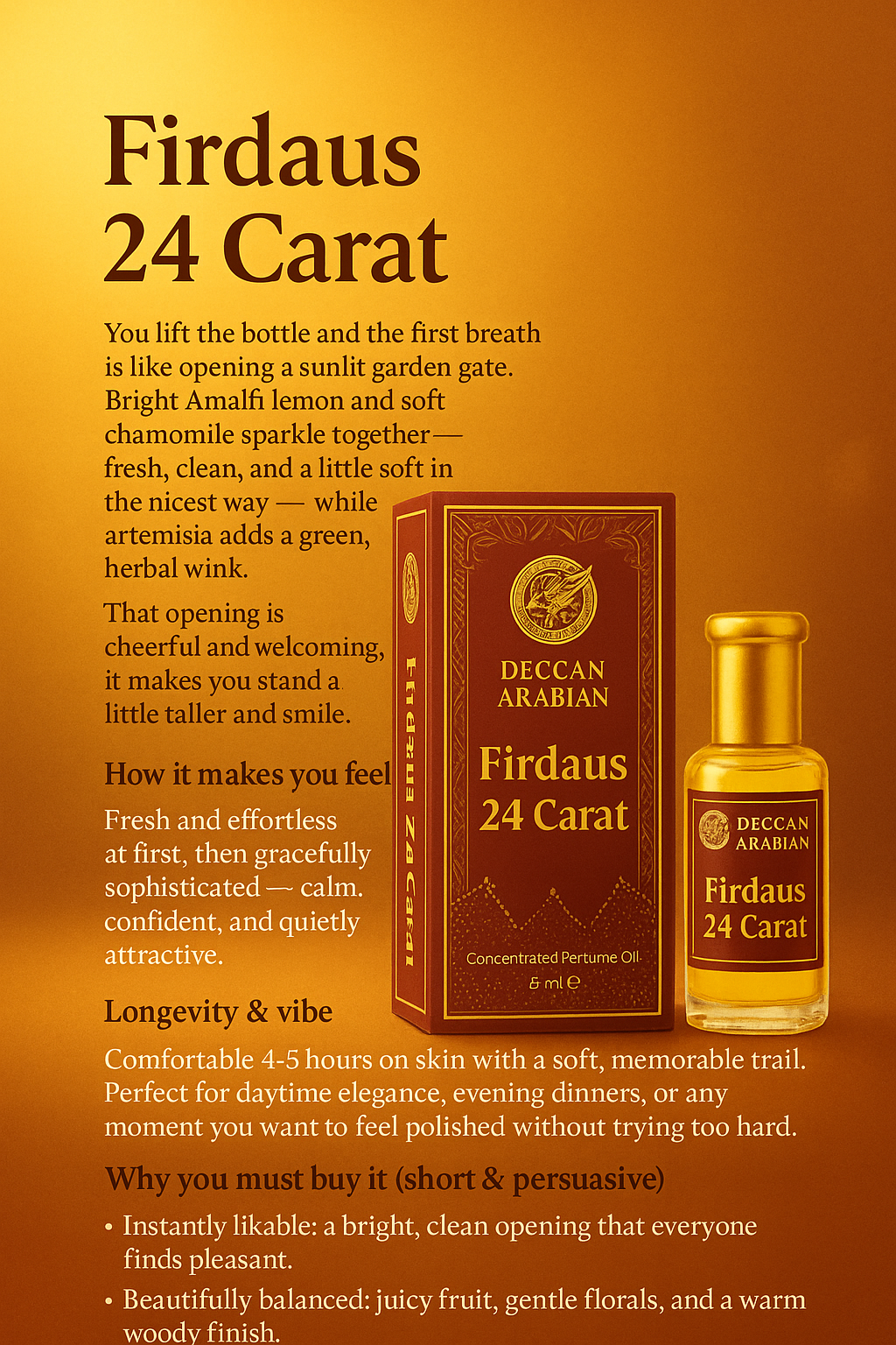 Firdaus 24 Carat (Attar)